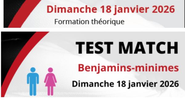 18 janvier 2026 - Stage Arbitrage et Tests Matchs Benjamins Minimes